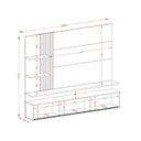 Ver imagem 7 de Painel Ripado para TV até 65 Polegadas com LED 2 Portas 167,5x200cm Atena Yescasa