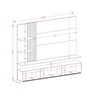 Painel para TV até 65 Polegadas LED Ripado 2 Portas Atena  - 7