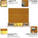 Ver imagem 5 de Painel para TV até 85 Polegadas Luminare 3 Portas com Vidro Reflecta e LED 100% MDF Naturale - Geliu