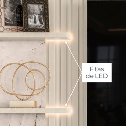 Painel para TV até 65 Polegadas LED Ripado 2 Portas Atena  - 7