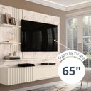 Ver mais imagens de Painel Ripado para TV até 65 Polegadas com LED 2 Portas 167,5x200cm Atena Yescasa Branco