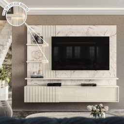 Painel para TV até 65 Polegadas LED Ripado 2 Portas Atena  - 6