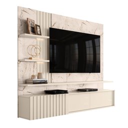 Painel para TV até 65 Polegadas LED Ripado 2 Portas Atena  - 9