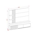 Ver imagem 7 de Painel Ripado para TV até 65 Polegadas com LED 2 Portas 167,5x200cm Atena Yescasa Branco