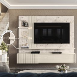 Painel para TV até 65 Polegadas LED Ripado 2 Portas Atena  - 7