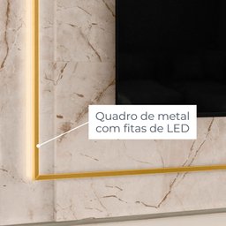 Painel para TV até 75 Polegadas com LED Ripado 2 Gavetas Gaia  - 8