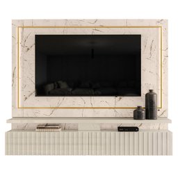 Painel para TV até 75 Polegadas com LED Ripado 2 Gavetas Gaia  - 2