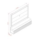 Ver imagem 4 de Painel para Tv até 75 Polegadas 181,5cmx216cm com Led Ripado 2 Gavetas Gaia