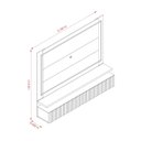 Ver imagem 4 de Painel Ripado para TV até 75 Polegadas com LED 2 Gavetas 181,5x216cm Gaia Yescasa Branco