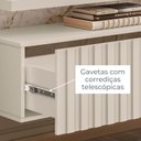 Ver mais imagens de Painel Ripado para TV até 75 Polegadas com LED 2 Gavetas 181,5x216cm Gaia Yescasa Branco