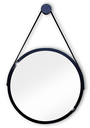Ver imagem 4 de Espelho Decorativo Redondo 60cm Adnet Suspenso C/ Alça Couro + Suporte