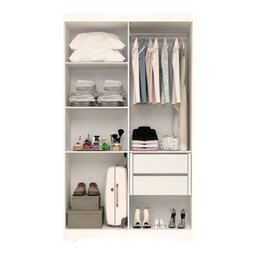 Guarda Roupa Solteiro 100% MDF 4 Portas Lana Branco ACP MÓVEIS - 3