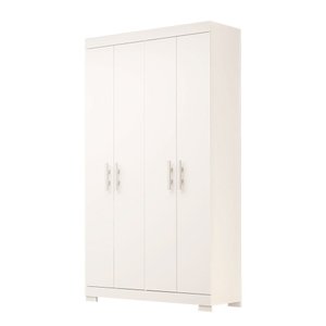 Guarda Roupa Solteiro 100% MDF 4 Portas Lana Branco ACP MÓVEIS