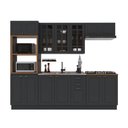 Ver imagem 2 de Armário de Cozinha Modulada Completa Fidelitá Nara 100% MDF 5 Peças 270cm 14 Portas 2 Gavetas sem