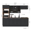 Ver imagem 4 de Armário de Cozinha Modulada Completa Fidelitá Nara 100% MDF 5 Peças 270cm 14 Portas 2 Gavetas sem