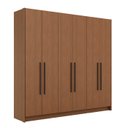 Ver imagem 2 de Guarda Roupa Casal 2,43m com 6 Portas e 3 Gavetas 100% Mdf Cor:itaúba Âmbar