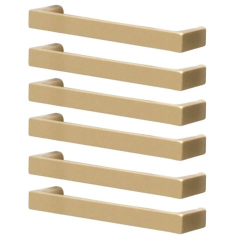 Kit 6 Puxadores Alça Dourado Oeiras 1688 10cm Móveis Planejados Gavetas Portas
