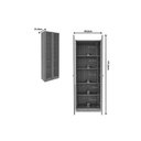 Ver imagem 6 de Cristaleira Cozinha CR6003 2PORTAS de Vidro Nogal Tecnomobili