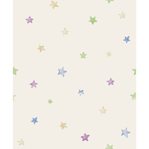 PAPEL DE PAREDE KANTAI HELLO KIDS - ESTRELAS CINZA CLARO