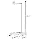 Ver imagem 4 de Papeleira Porta Papel Higiênico Eleganza Metal Preto e Madeira - Pallazio