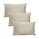 Ver imagem 1 de Kit 3 Capas para Almofada em Veludo Liso Retangular 60x40 Bege