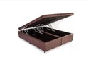 Ver imagem 1 de Cama Box Baú King Blue Bipartido a Colchões Sintético Marrom 41x193x203