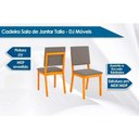 Ver imagem 4 de Conjunto: Mesa Sala Jantar Zafira C/ Tampo Madeirado C/ Vidro Curvo 200x100cm e 8 Cadeiras Talia