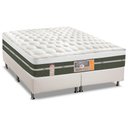 Ver imagem 1 de Cama Box King: Colchão Molas Bonnel Castor Silver Star Air + Base CRC Courano White(193x203)