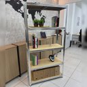 Ver imagem 2 de Estante para Livros 5 Nivieis com Mdf Cru Reforçada 180x90x37 40 Kg por Nivel
