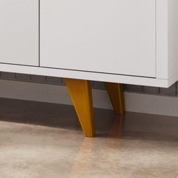 Aparador Buffet MDF Gavetas e Portas Branco Acácia - 2