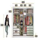 Ver imagem 2 de Guarda Roupa Mônaco 2 Portas 8 Gavetas 1 Espelho Cor:branco