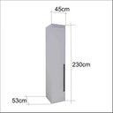 Ver imagem 4 de Guarda Roupa Modulado 45cm 1 Porta com Espelho 1 Cabideiro 3 Gavetas