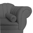 Ver mais imagens de Recamier Decorativo Divã Amsterdã 147cm Lado Esquerdo Suede Cinza