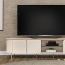 Ver imagem 2 de Bancada para Tv até 75 Polegadas 3 Portas Ariana Off White- Mabe Magazine