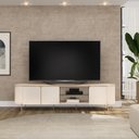 Ver imagem 1 de Bancada para Tv até 75 Polegadas 3 Portas Ariana Off White- Mabe Magazine
