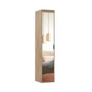 Guarda Roupas Modulado 45cm 1 Porta com Espelho 5 Cabideiros 