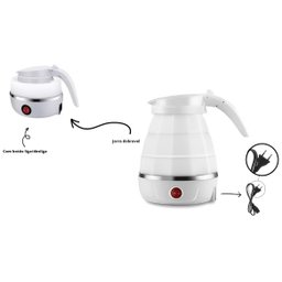 Jarra Chaleira Elétrica De Silicone Dobrável 600ml Portátil - 6