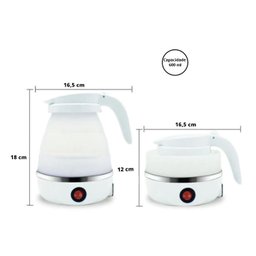 Jarra Chaleira Elétrica De Silicone Dobrável 600ml Portátil - 7