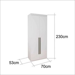 Guarda Roupa Modulado 70cm 2 Portas 2 Cabideiros - 4