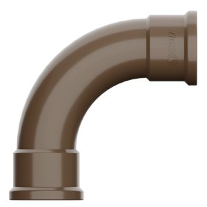 Curva Longa 90 Graus Soldavel 50mm Pvc Marrom Tigre