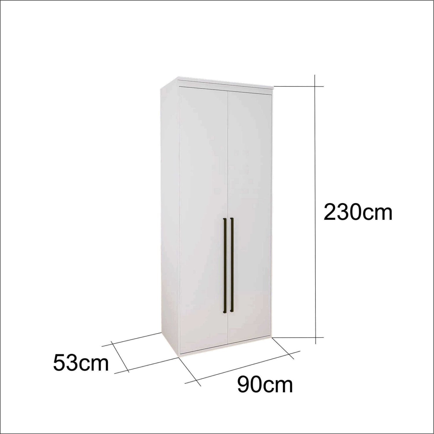 Guarda Roupa Modulado 90cm 2 Portas 3 Gavetas  - 4