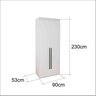 Guarda Roupa Modulado 90cm 2 Portas 3 Gavetas - 4
