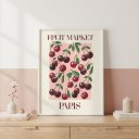 Ver imagem 1 de Quadro Cerejinhas Fruit Market Paris 24x18cm Mold Branca