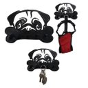 Ver imagem 1 de Porta Coleira e Porta Chaves Cachorro Pug