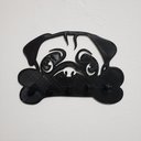 Ver imagem 2 de Porta Coleira e Porta Chaves Cachorro Pug