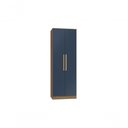 Ver imagem 1 de Guarda-roupa 2 Portas 2 Gavetas Kappesberg Adapt Nogueira/azul Profundo 80cm