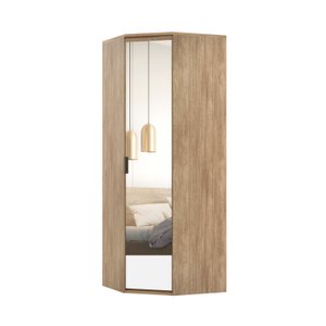 Guarda Roupa Modulado Canto 45º 1 Porta com Espelho 2 Cabideiros 3 Prateleiras 