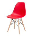 Ver imagem 1 de Cadeira Charles Eames Eiffel Vermelho Polipropileno Cozinha Sala de Estar Jantar Mesa de Jantar