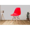 Ver imagem 2 de Cadeira Charles Eames Eiffel Vermelho Polipropileno Cozinha Sala de Estar Jantar Mesa de Jantar