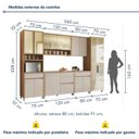 Ver imagem 3 de Cozinha 6 Peças 13 Portas Cristaleira Condessa Torre Quente 100% MDF